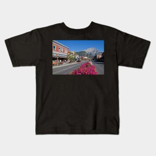 Canada. Canadian Rockies. Town of Banff. Kids T-Shirt